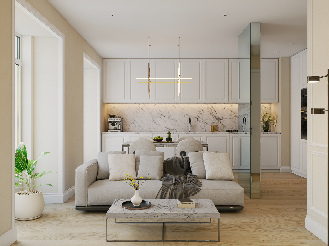 Sala de Estar e Cozinha